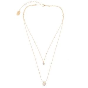 Time and Tru Layered Gold Tone Necklace for Women, Delicate Gold Chains